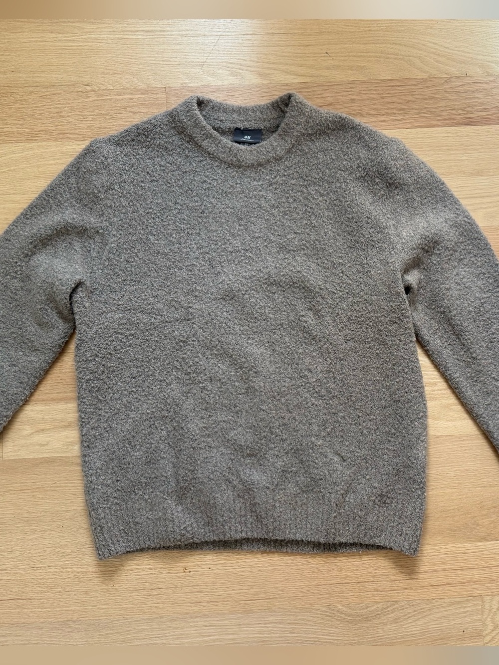 H&M Men's Crewneck Sweater in Taupe - Large